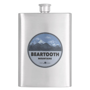 Beartooth Mountains Montana Wyoming Camping Hip Flask