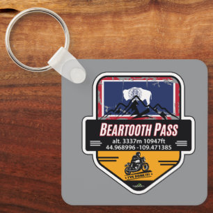 Beartooth Pass Motorcycle US 212 01 Keychain