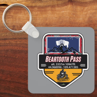 Beartooth Pass Motorcycle US 212 01 Keychain