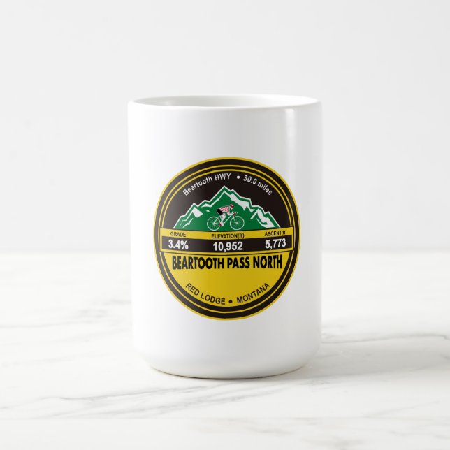 BEARTOOTH PASS NORTH- RED LODGE, MT -"CIRCLE" COFFEE MUG (Center)