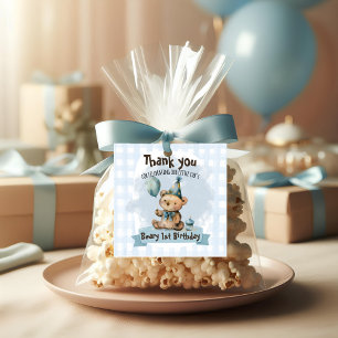 Beary 1st Birthday Favour Tags & Cupcake Toppers