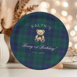 Beary 1st Birthday Polo Teddy Bear Plaid Birthday Paper Plate<br><div class="desc">Beary 1st Birthday Polo Teddy Bear Plaid Birthday Paper Plates
Matching items available.</div>