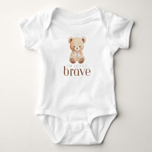 beary brave childhood cancer sick kids cute baby bodysuit