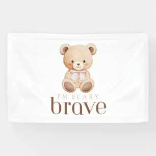 beary brave childhood cancer sick kids cute sign