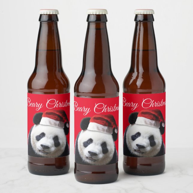Beary Christmas Beer Bottle Label (Bottles)
