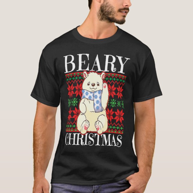 Beary Christmas Christmas Polar Bear Ugly Sweater  (Front)