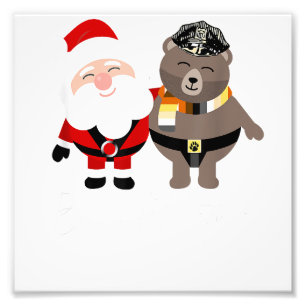 Beary Christmas Gift  Men's Santa Gay Bear  Xmas G Photo Print
