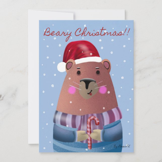 Beary Christmas Invitation (Front)