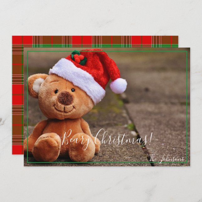 Beary Christmas Invitation (Front/Back)
