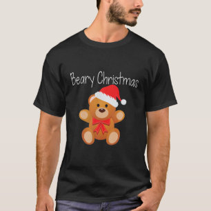 Beary Christmas Santa Hat Xmas Teddy Bear T-Shirt