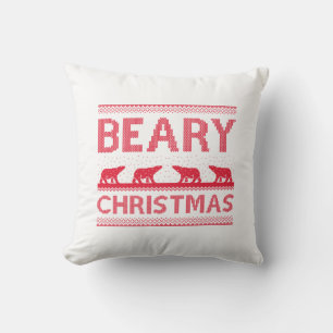 Beary Christmas Throw Pillow