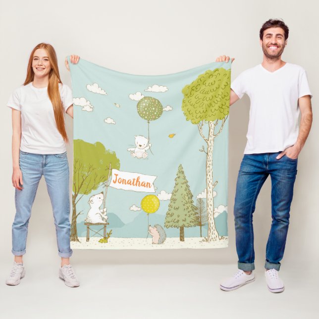 Beary Cute Fleece Blanket (In Situ)