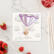 Beary First Birthday Teddy Bear Hot Air Balloon
