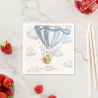 Beary First Birthday Teddy Bear Hot Air Balloon