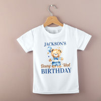 Beary first boys birthday photo props printed