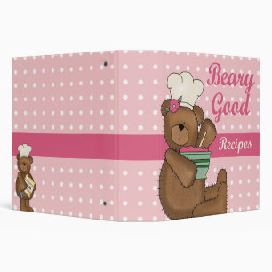 Beary Good Recipes recipe note book Binder
