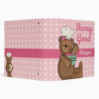 Beary Good Recipes recipe note book Binder