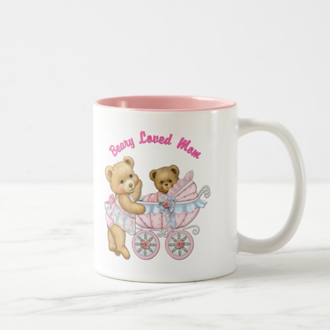 Beary Loved Mom Two-Tone Coffee Mug (Right)