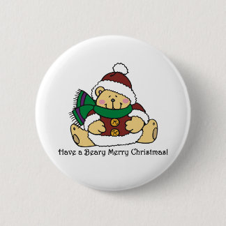 Beary Merry Christmas 2 Inch Round Button