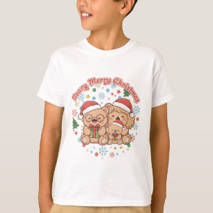 "Beary Merry Christmas" Cute Teddy Bear Family  T-Shirt