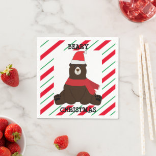 Beary Merry  Christmas Party Napkin