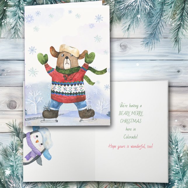 Beary Merry Colorado Christmas Card (Creator Uploaded)