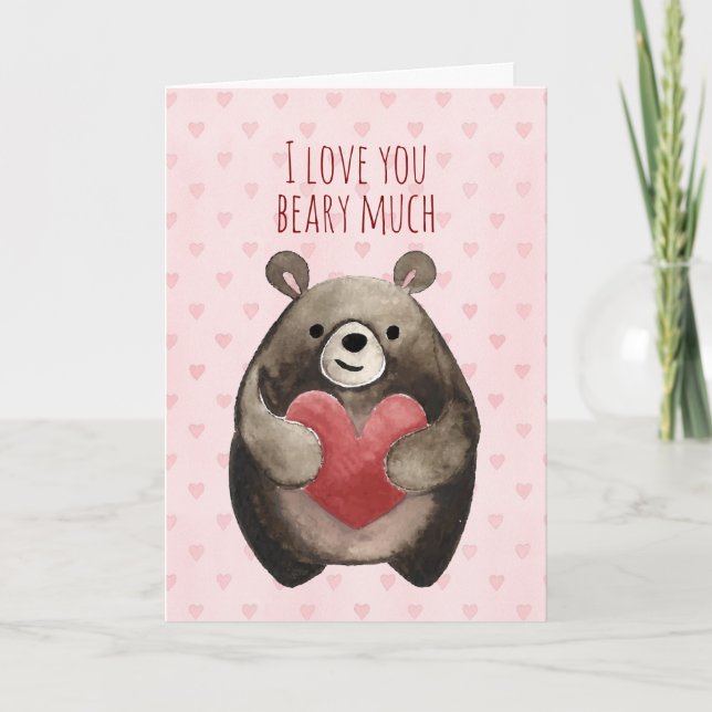 Beary Much Love Card (Front)