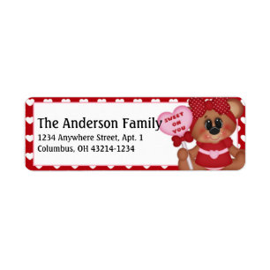 Beary Much Valentine's Day Address Labels d7