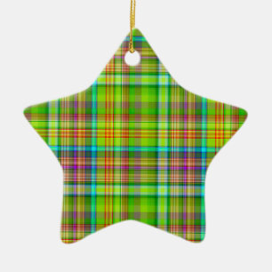 Beary Nice Plaid Ornament