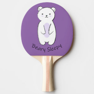 Beary Sleepy Bear Ping Pong Paddle