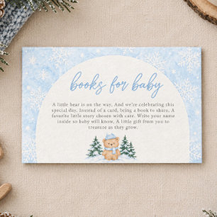 Beary Snowy Winter Bear Books for baby Shower Card