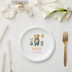 Beary Special Birthday Bash Paper Plate