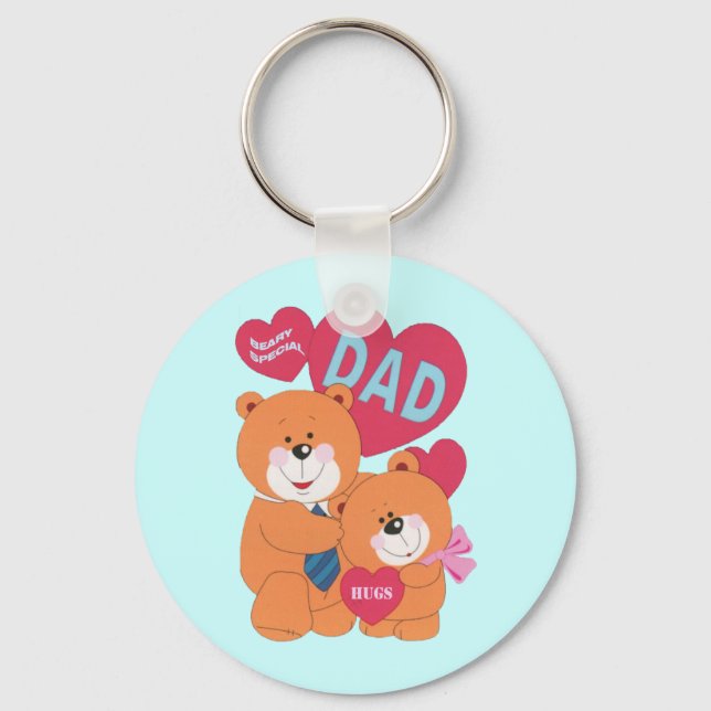 Beary Special Dad Keychain (Front)