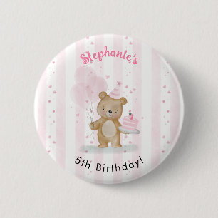 Beary Sweet Birthday 2 Inch Round Button