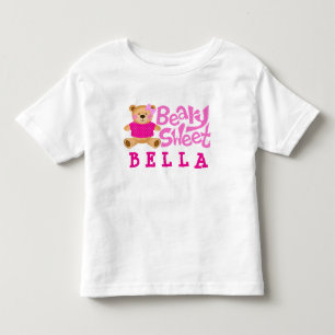 Beary Sweet Girl Name Pink Girly Bear Toddler T-shirt