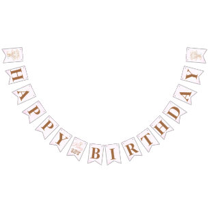 Beary Sweet Hot Air Balloon 1st Birthday Bunting Flags