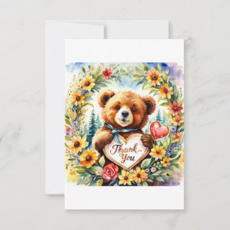 Beary thankful! thank you card