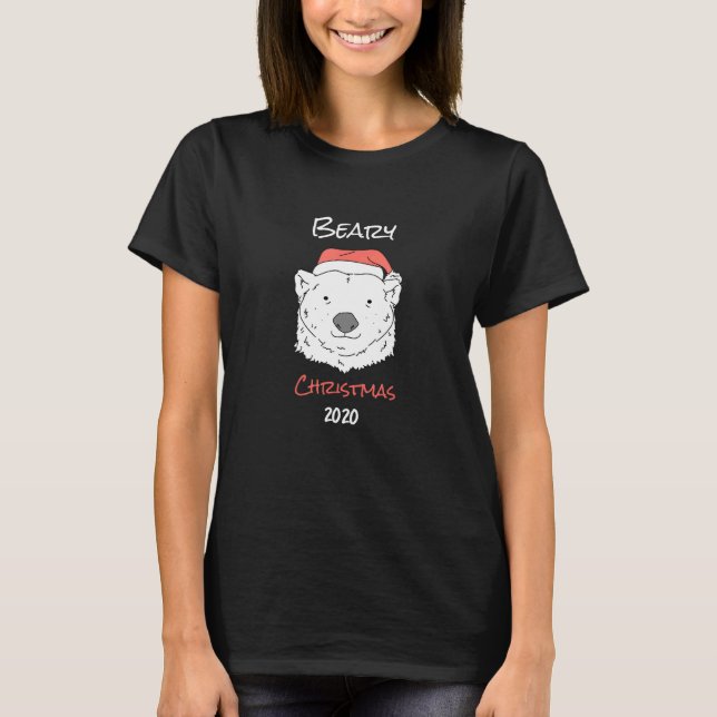 Beary Xmas  Creator With Polar Bear Graphics T-Shirt (Front)