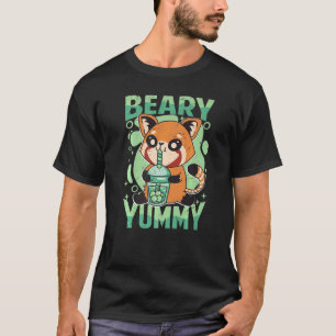 Beary Yummy  Cute Red Panda  Milk Tea T-Shirt