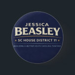 Beasley For SC House 11 2 Inch Round Button<br><div class="desc">Show your support with this Jessica Beasley for House District 11 campaign button. Lightweight and durable,  it’s perfect for wearing on jackets,  bags,  or hats at rallies,  events,  or everyday outings. A simple way to represent your support and help spread the message in the community.</div>