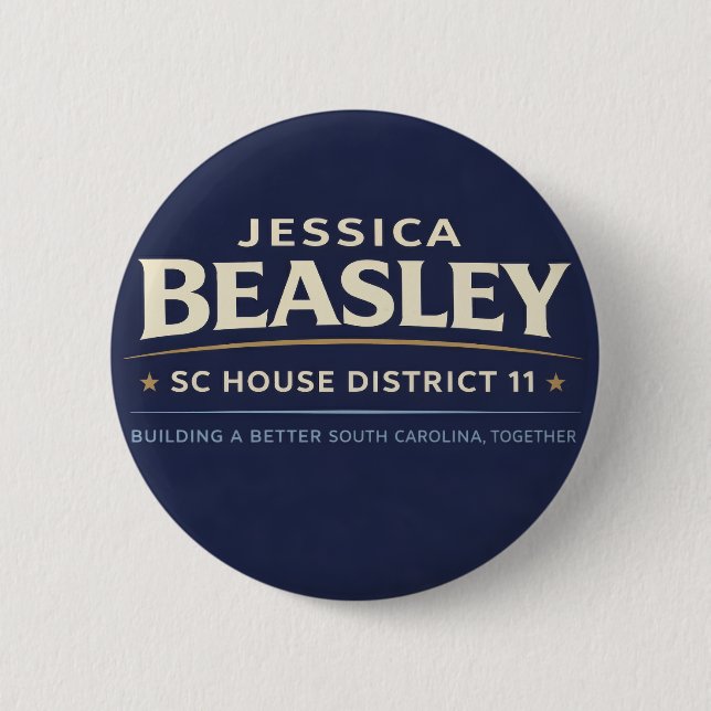 Beasley For SC House 11 2 Inch Round Button (Front)