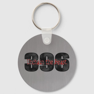 beast 396 big block brushed steel keychain
