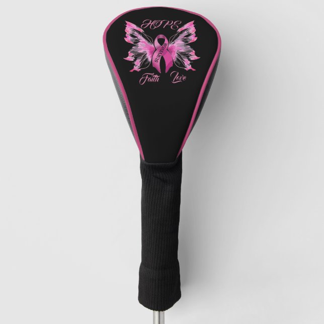 Beast Cancer Awareness Golf Head Cover (Front)