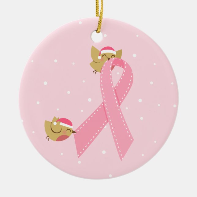 Beast Cancer Survivor Ceramic Ornament (Front)