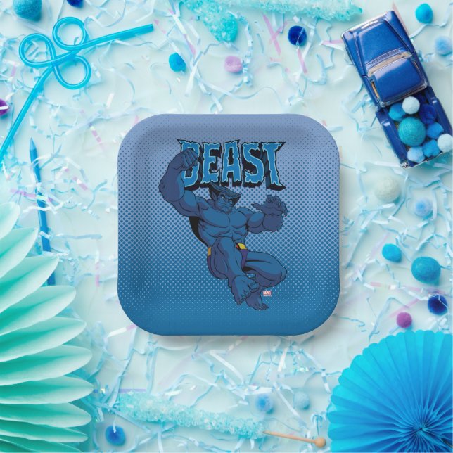 Beast Character Pose Paper Plate (Party)