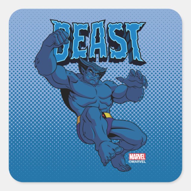 Beast Character Pose Square Sticker (Front)