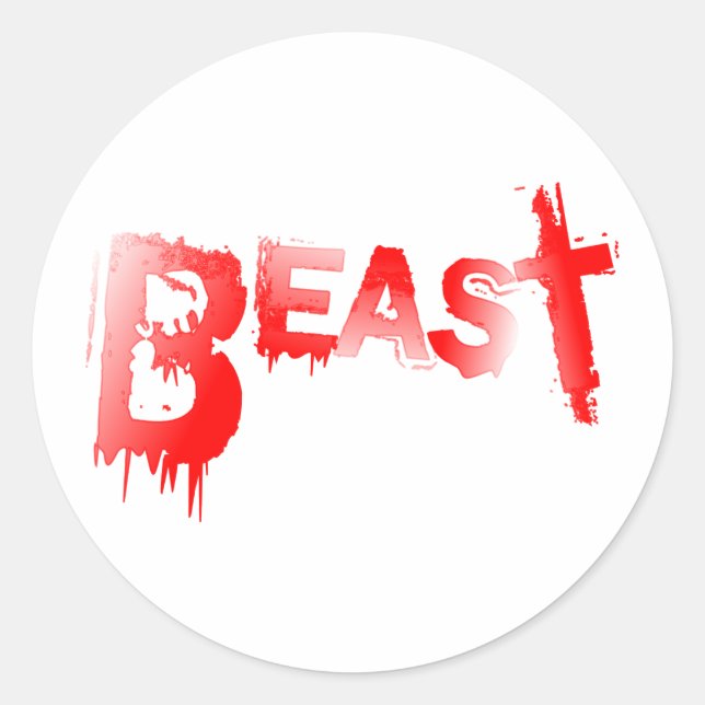 Beast Classic Round Sticker (Front)