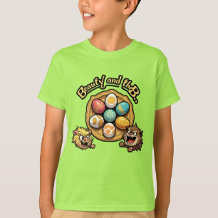 Beast dgn.no.2- by Maaya_Prints, Kid's (Green) T-Shirt