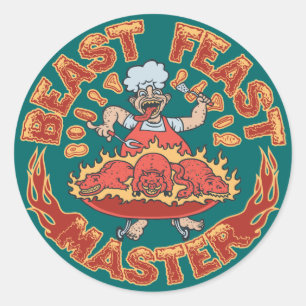 Beast Feast Master Classic Round Sticker