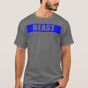 Beast Gym Motivation Blue Colour Training Fitness  T-Shirt